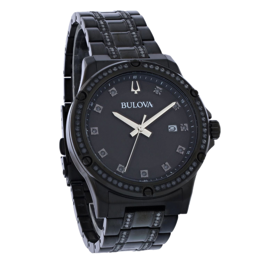 Bulova Stainless steel case watch in black