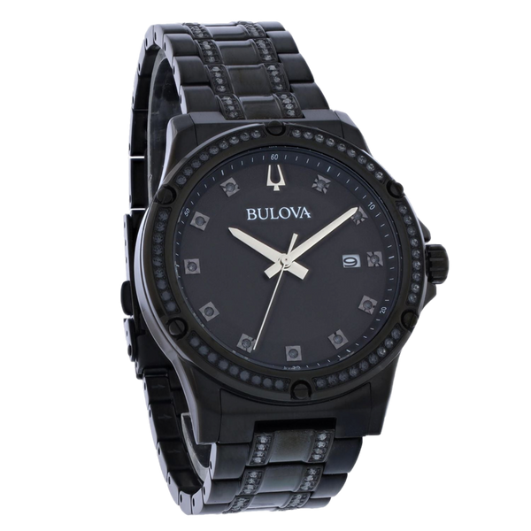 Bulova Stainless steel case watch in black
