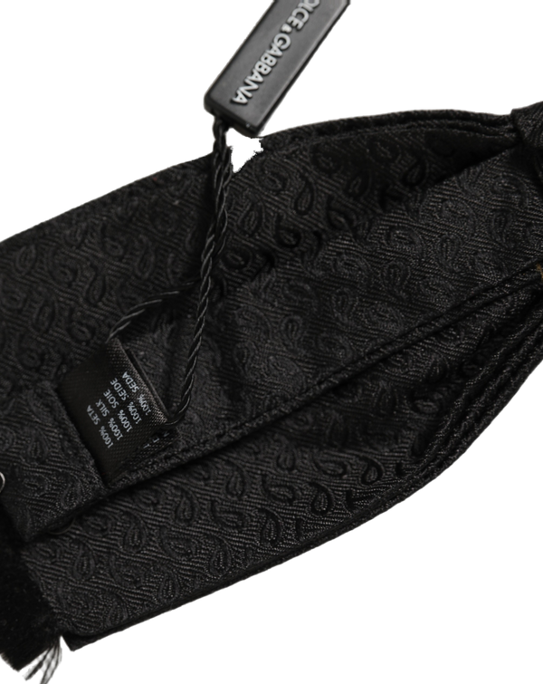 Dolce & Gabbana 100% Silk bow tie in black