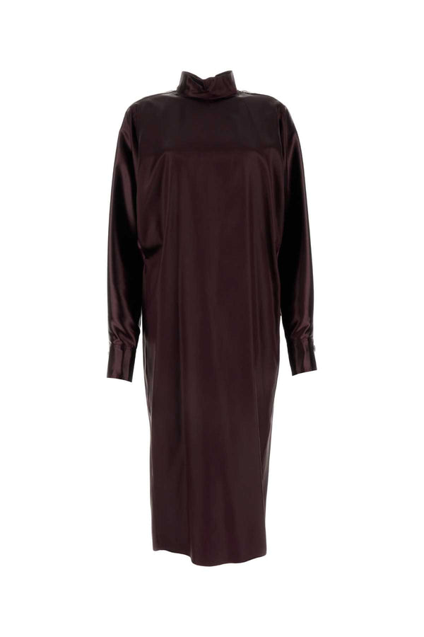 Ferragamo 64% Acetate dress in burgundy