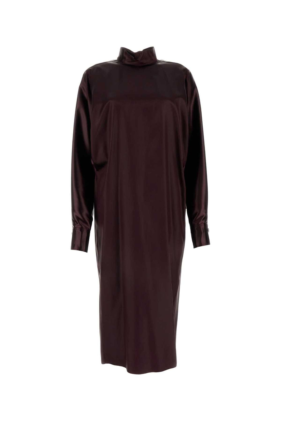 Ferragamo 64% Acetate dress in burgundy