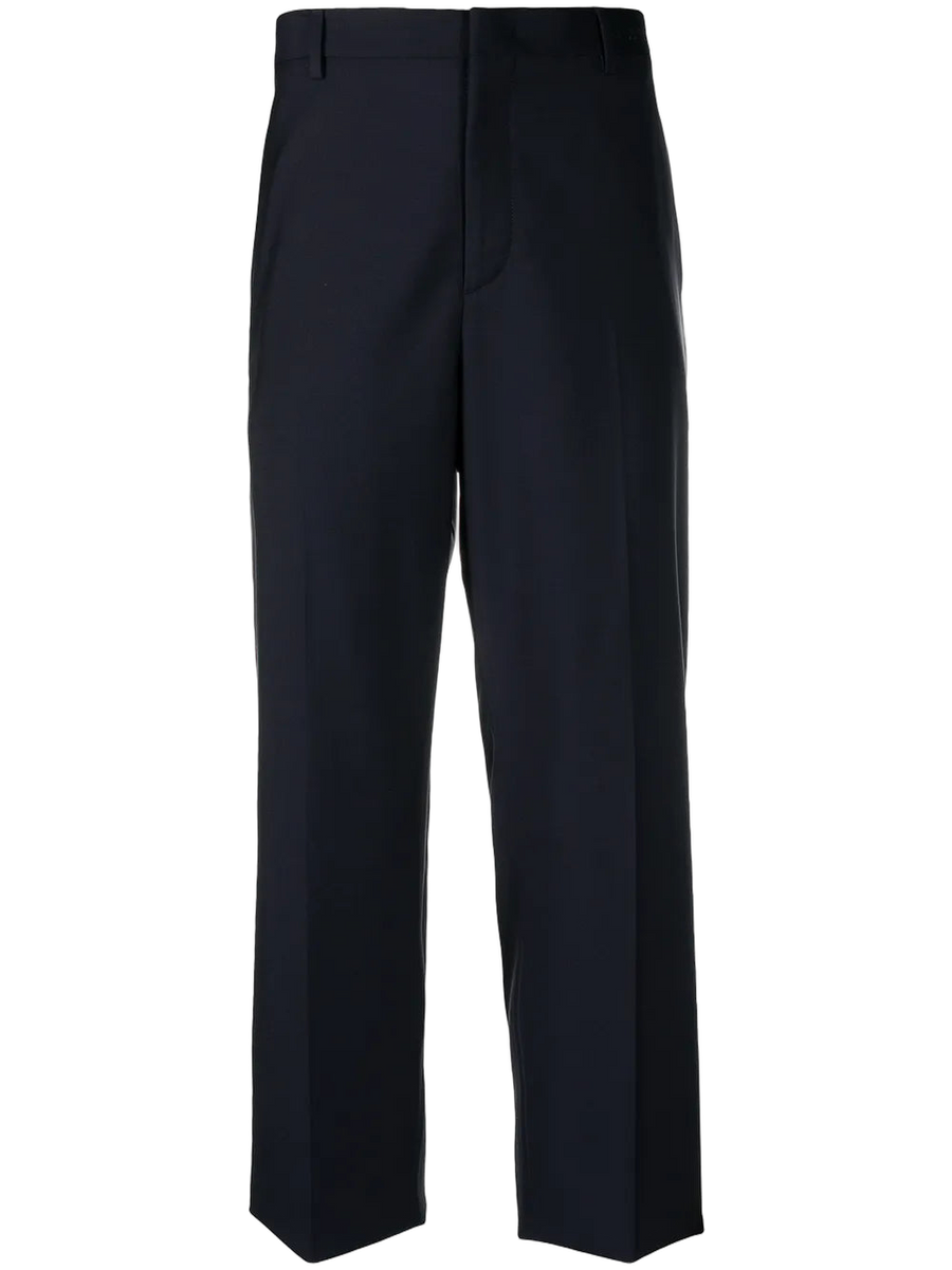 Valentino Wool-mohair blend trousers in navy