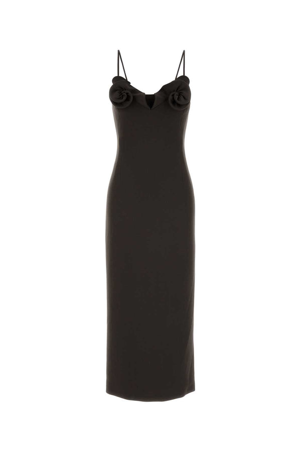Chocolate Stretch Wool Dress Brown Abiti
