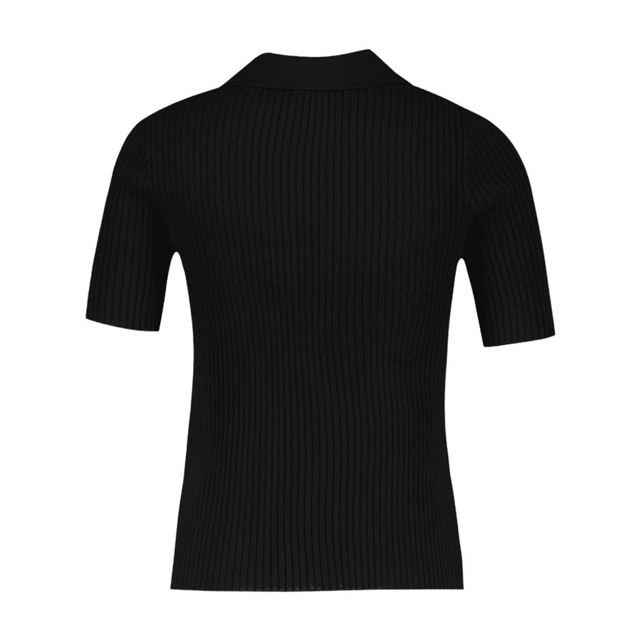 Courreges cotton polo in black