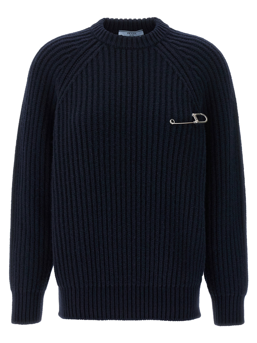 Blue Virgin Wool Cardigan Clothing