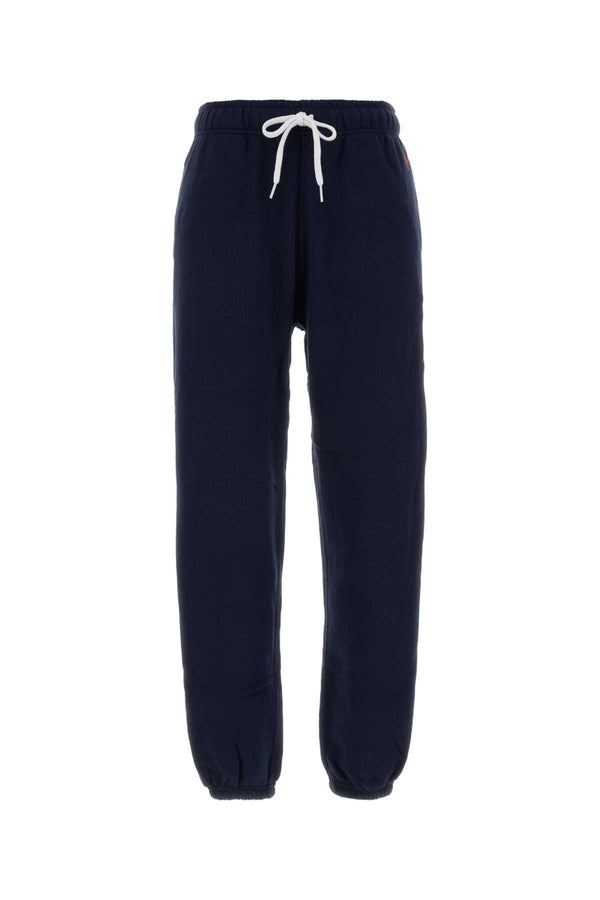 Navy Blue Cotton Blend Joggers 003 Exterior: Polyester Pantaloni