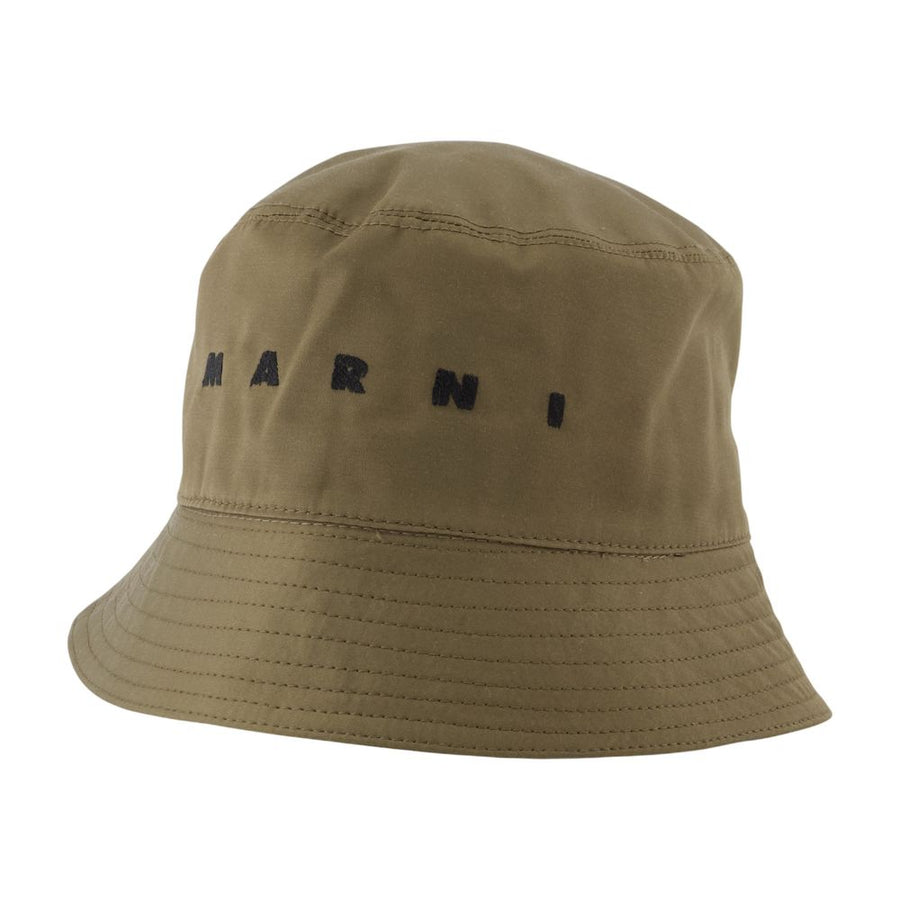 Marni CLMC0055SW-UTP789-00V58 synthetic bucket hat in khaki