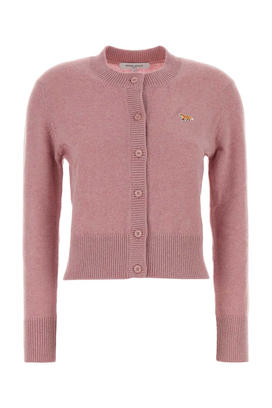 Pink Wool Cardigan Mistpink Exterior: Maglieria