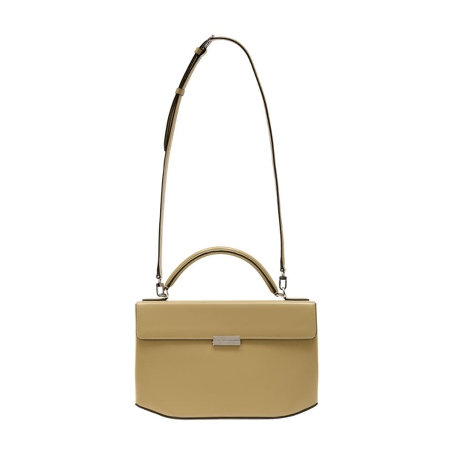 Toteme Calfskin top handle bag in beige
