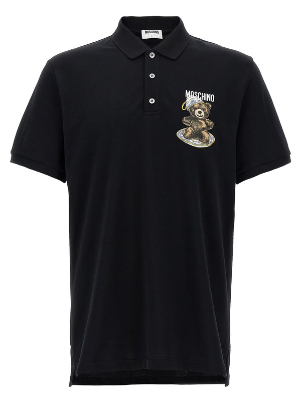 Moschino 100% Cotton polo shirt in black