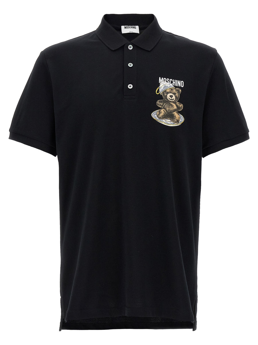 Moschino 100% Cotton polo shirt in black