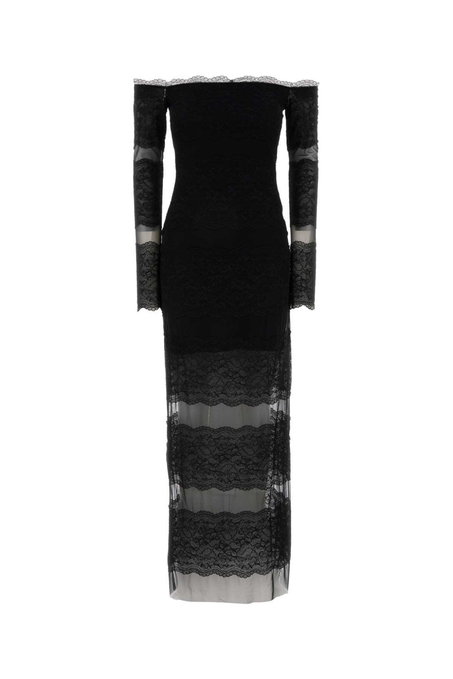 Blumarine Exterior 1: 69% Nylon 31% Elastane; Exterior 2: 85% Nylon 15% Elastane; Lining: 75% Nylon 25% Elastane dress in black