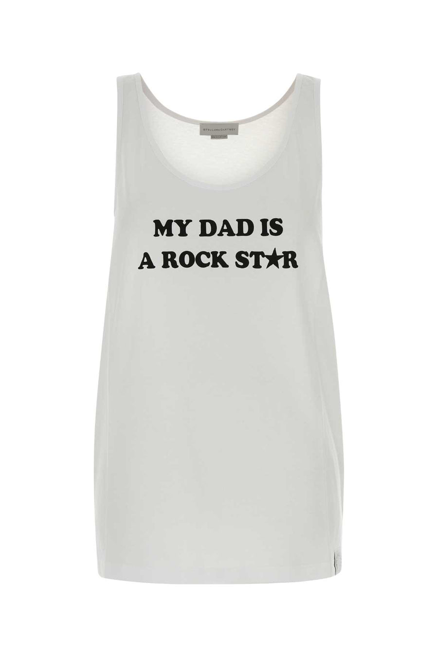 White Cotton Tank Top Purewhite Exterior: Maglie