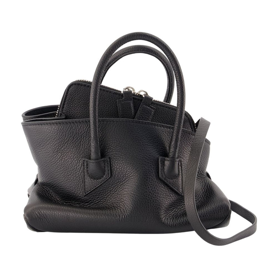 La Passeggiata Mini Top Handle Bag - The Attico Leather Black Calfskin / Shoulder-hobo-bags