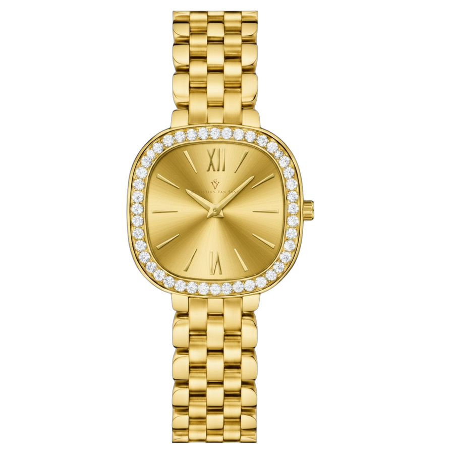 Christian Van Sant Stainless steel case watch in gold