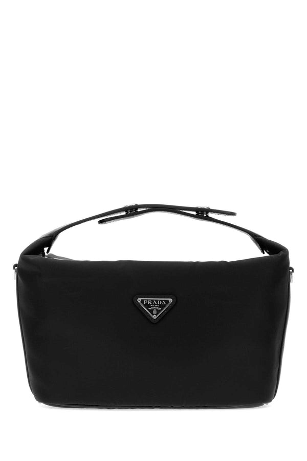 Prada Exterior: 100% Re-Nylon shoulder bag in black