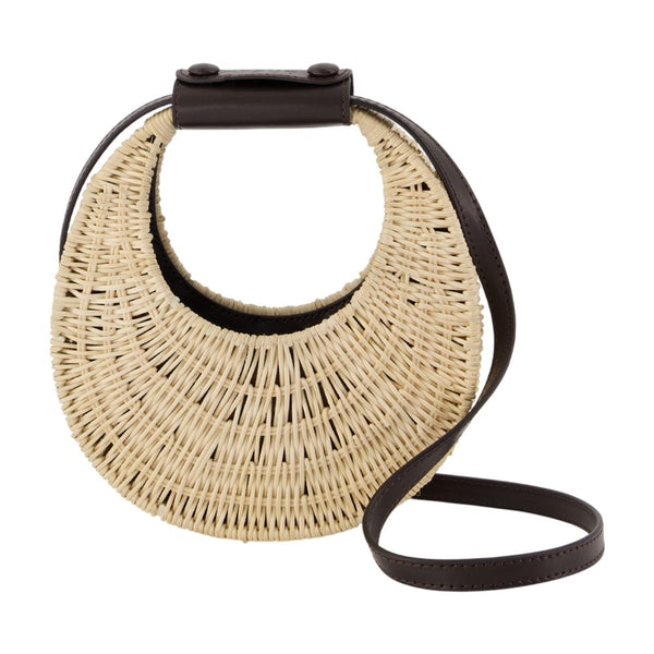 Staud Raffia shoulder bag in ivory