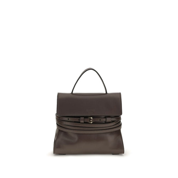 Moschino 100% Goatskin top handle bag in brown
