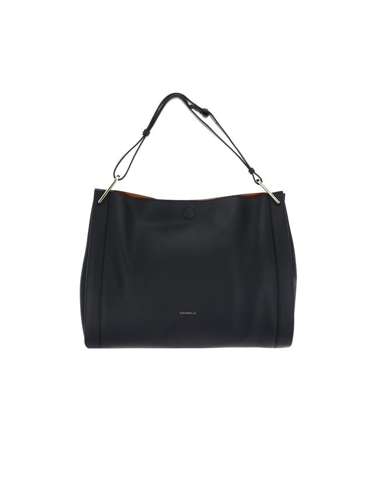 Coccinelle 100% Cow Leather; interior 60% Polyamide shoulder bag in black
