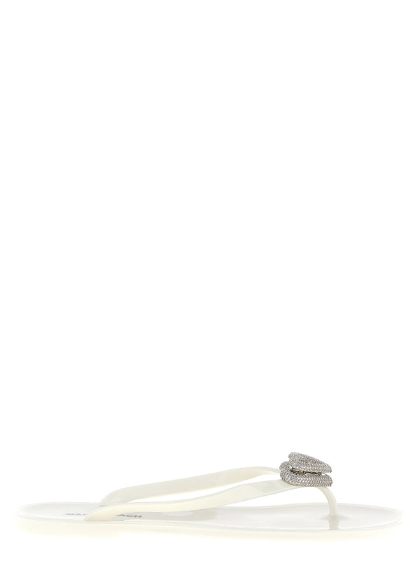 Mach & Mach 100% PVC sandals in white