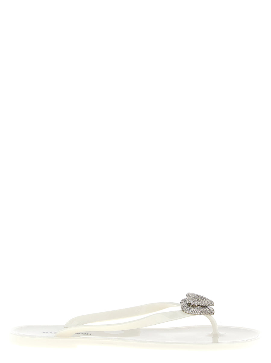 Mach & Mach 100% PVC sandals in white