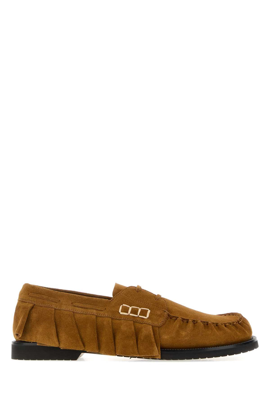 JW Anderson Exterior: 100% Suede; Interior: 100% Leather; Sole: Rubber loafer in caramel