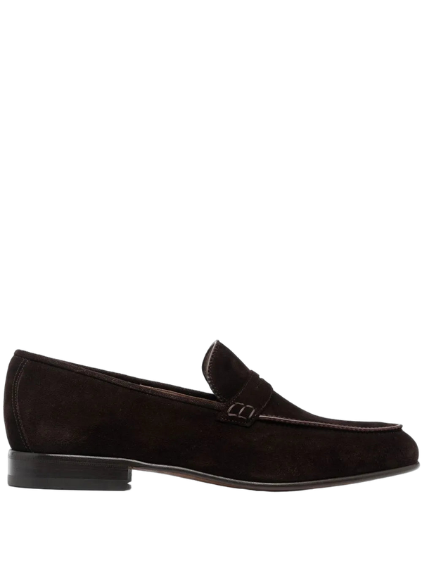 Ferragamo Calf suede loafer in brown