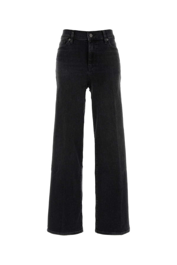 Black Stretch Denim Jeans Etch