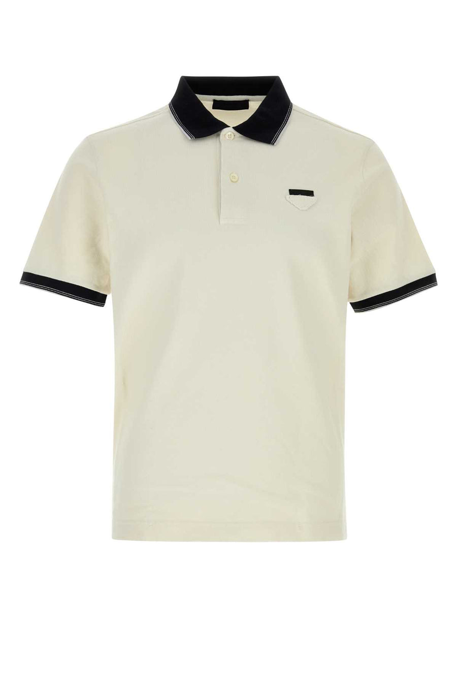 Prada 100% Cotton polo shirt in beige