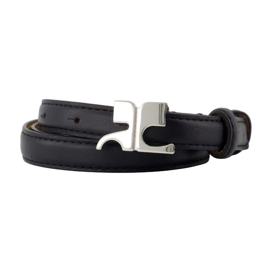Courreges Calfskin belt in black
