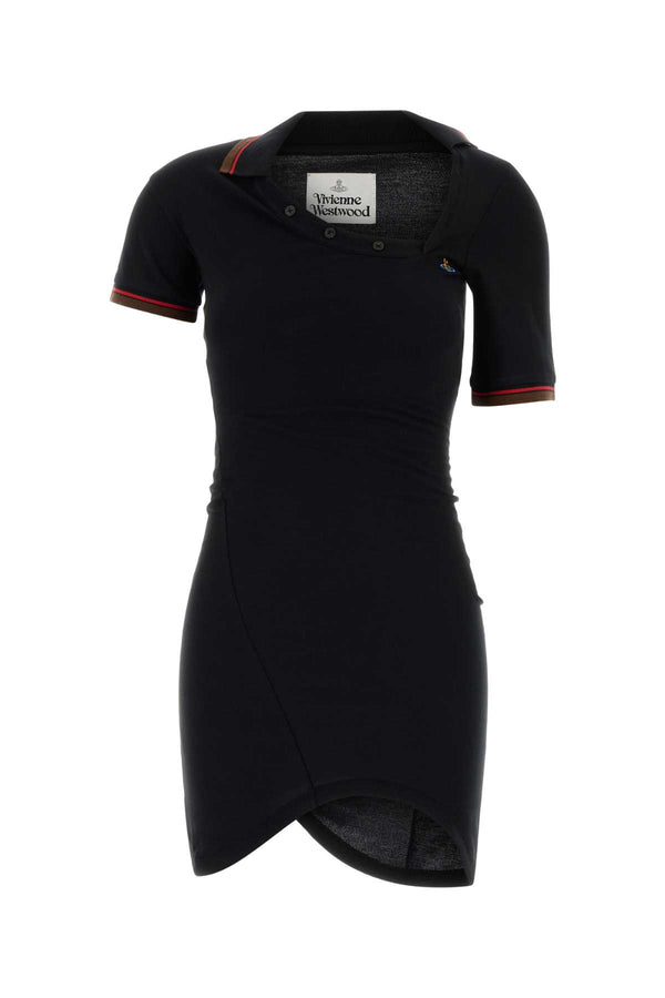 Black Piquet Polo Shirt Aw26black Exterior: Cotton Abiti