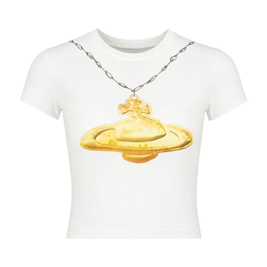 Gold Orb Baby Peru T-Shirt - Vivienne Westwood Cotton White Ready-to-wear / T-shirts