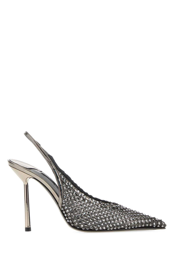 Le Silla Gilda Exterior: 100% Fabric; Interior: 100% Leather; Sole: Leather heel in silver
