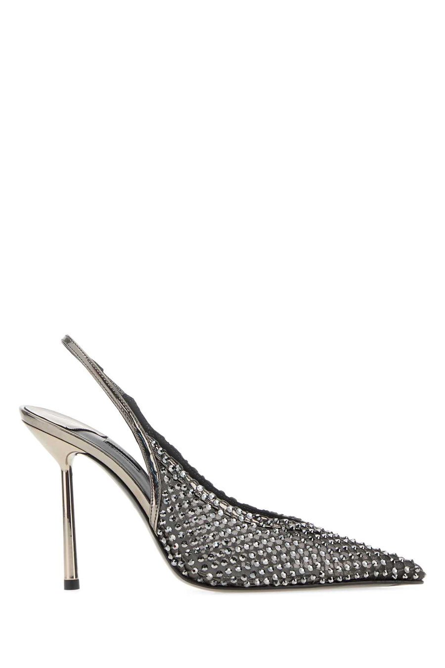 Le Silla Gilda Exterior: 100% Fabric; Interior: 100% Leather; Sole: Leather heel in silver