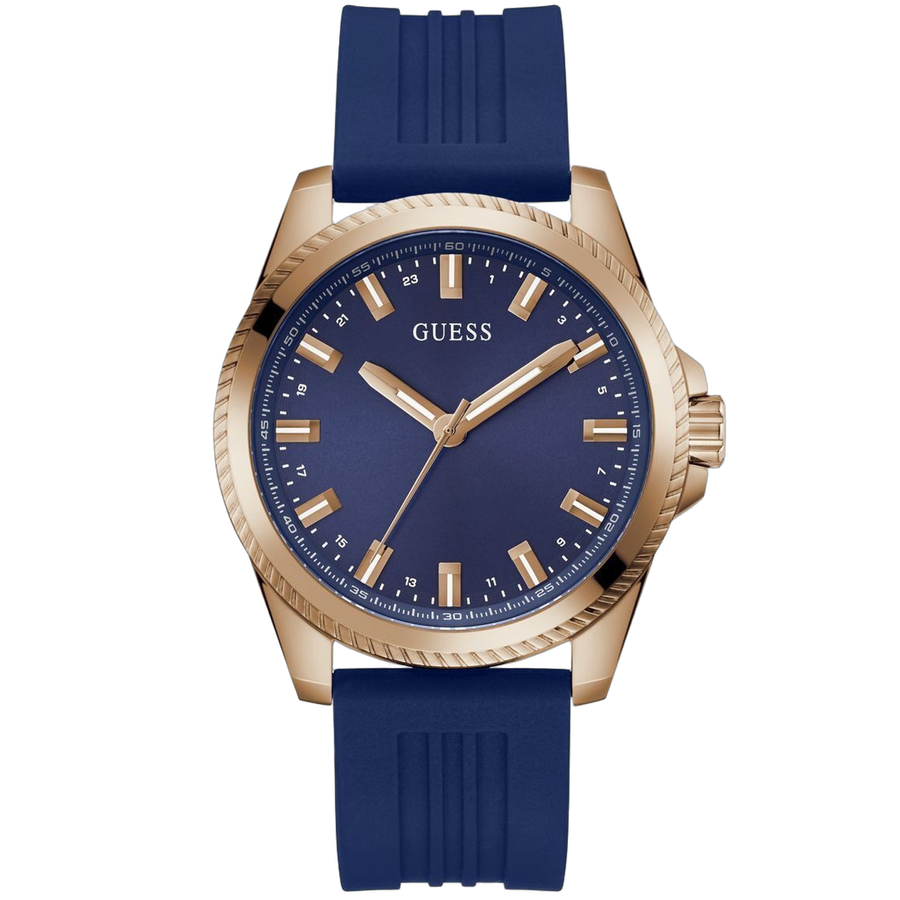 Guess Stainless steel case watch in blue