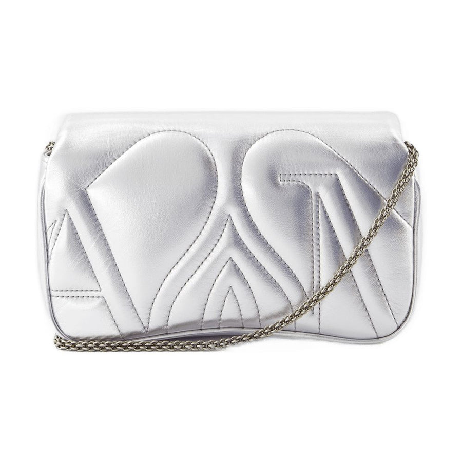 Alexander McQueen Metal crossbody bag in silver