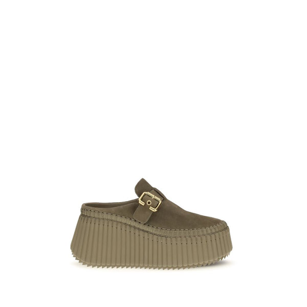 Chloé 100% Calf Leather Bos Taurus mule in beige