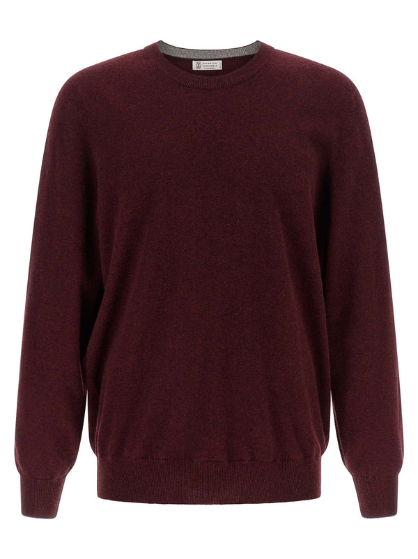 Brunello Cucinelli Pure cashmere sweater in burgundy