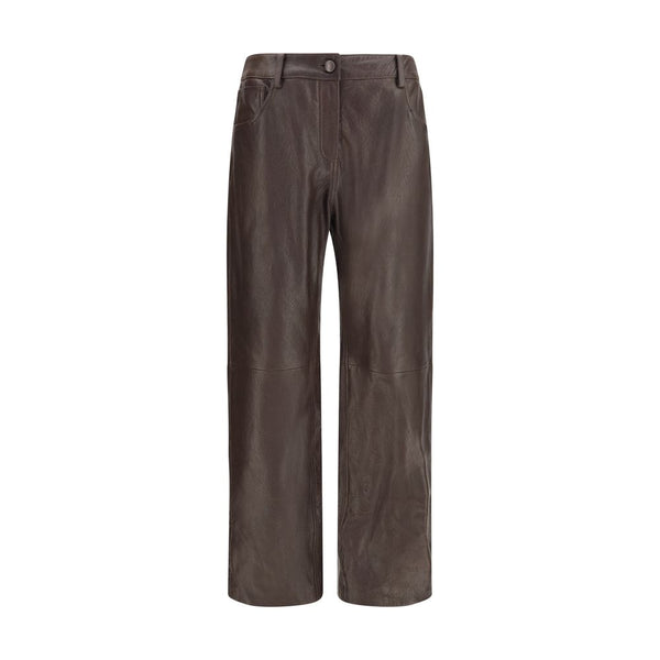 Magda Butrym 100% Sheep leather trousers in brown