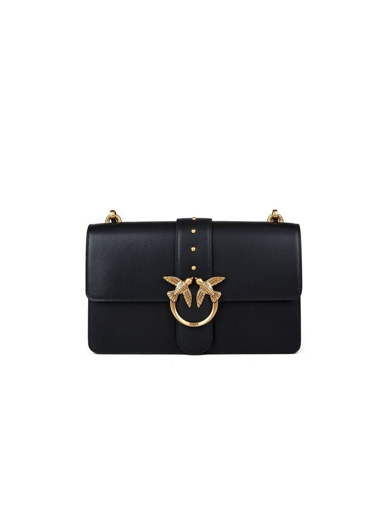 Pinko 100% Goat Leather crossbody bag in black