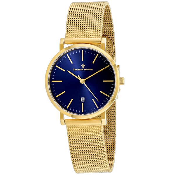 Christian Van Sant Stainless steel case watch in blue