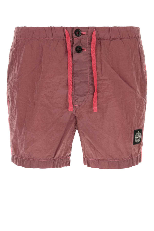 Dark Pink Nylon Swimming Shorts