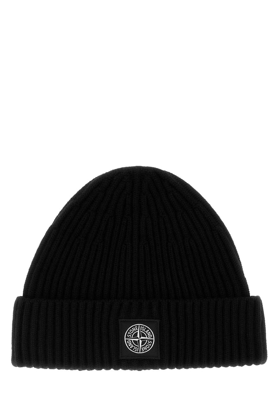 Black Wool Beanie Hat Exterior: Virgin Cuffie