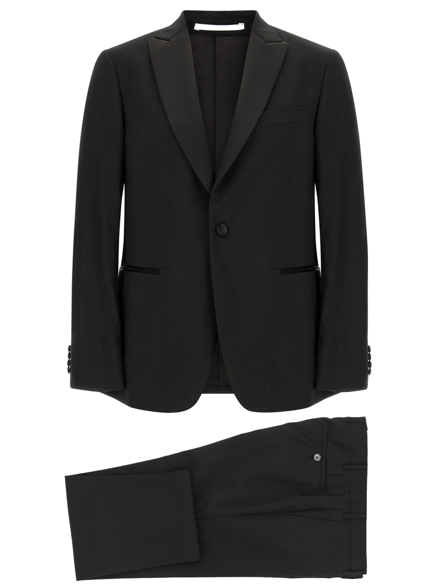Pal Zileri 100% Wool pant suit in black