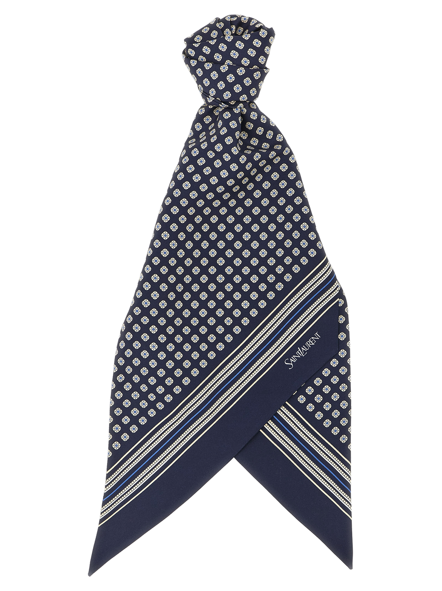 Blue Silk Foulard Accessory