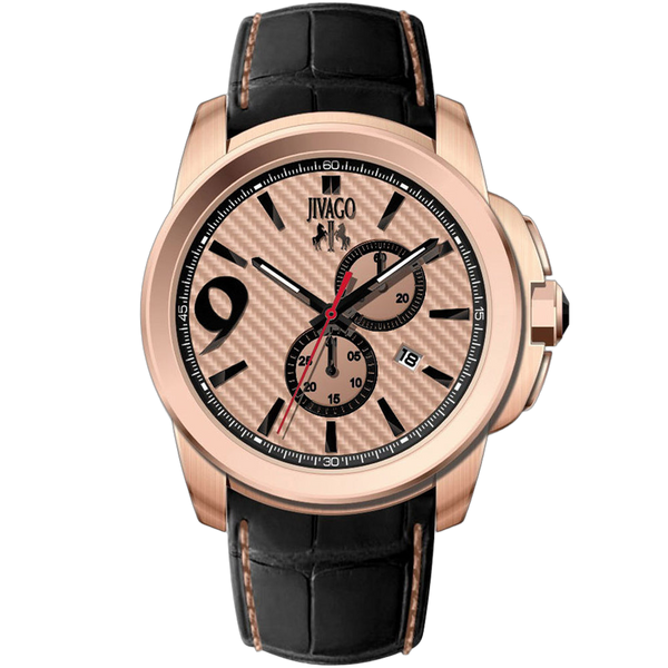 Jivago Stainless steel case watch in rose gold