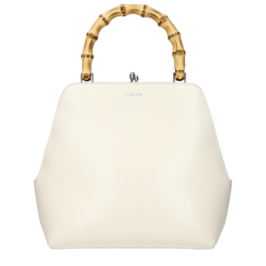 Jil Sander Leather top handle bag in beige
