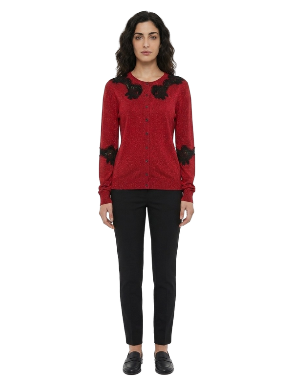 Red Cotton Cardigan Clothing
