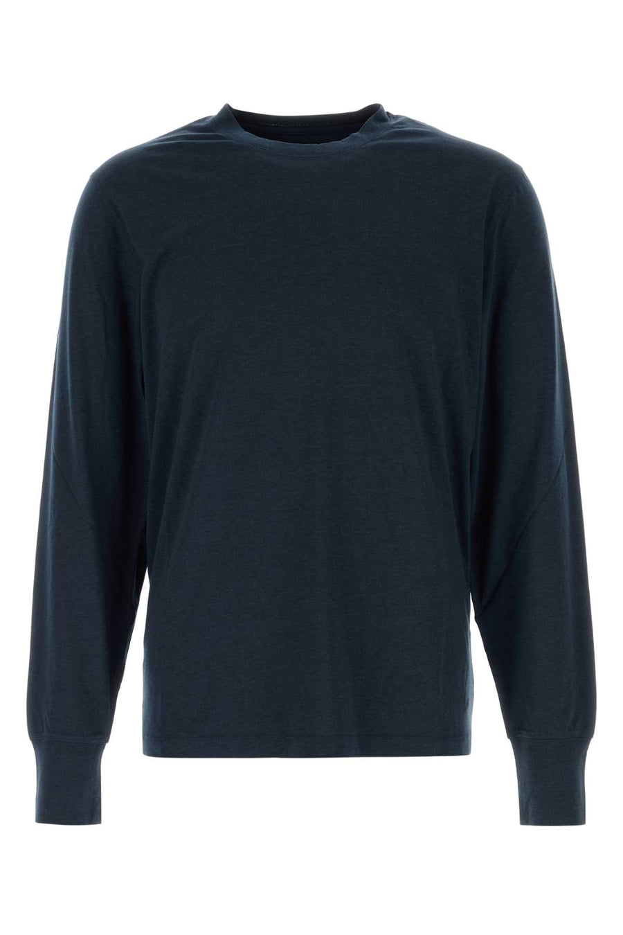 Navy Blue Lyocell Blend T-Shirt Oceancavern Exterior: Cotton Maglieria