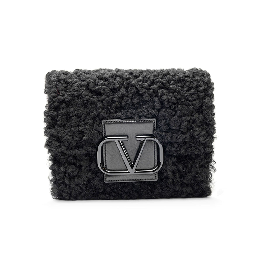 Valentino Wool shoulder bag in black